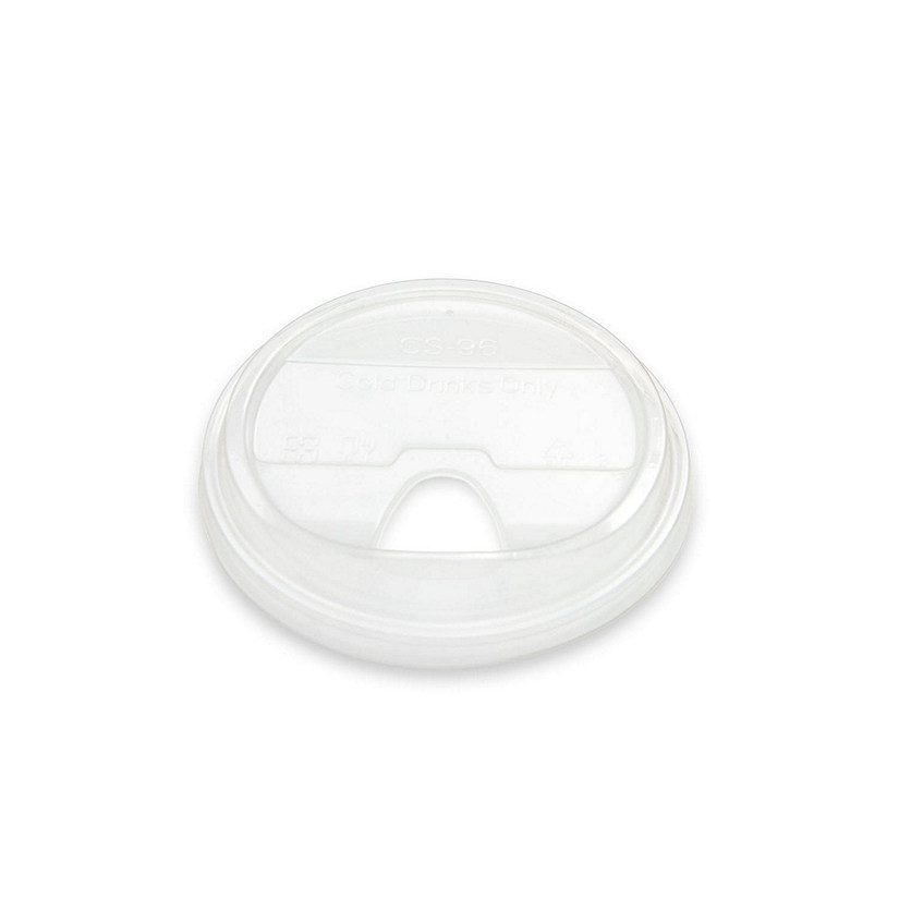 PlanetPlus PLA Clear Strawless Sip Lid fits 9-24oz PLA Cup Image