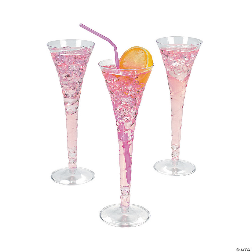 Plastic Champagne Glasses - 25 Ct. Image