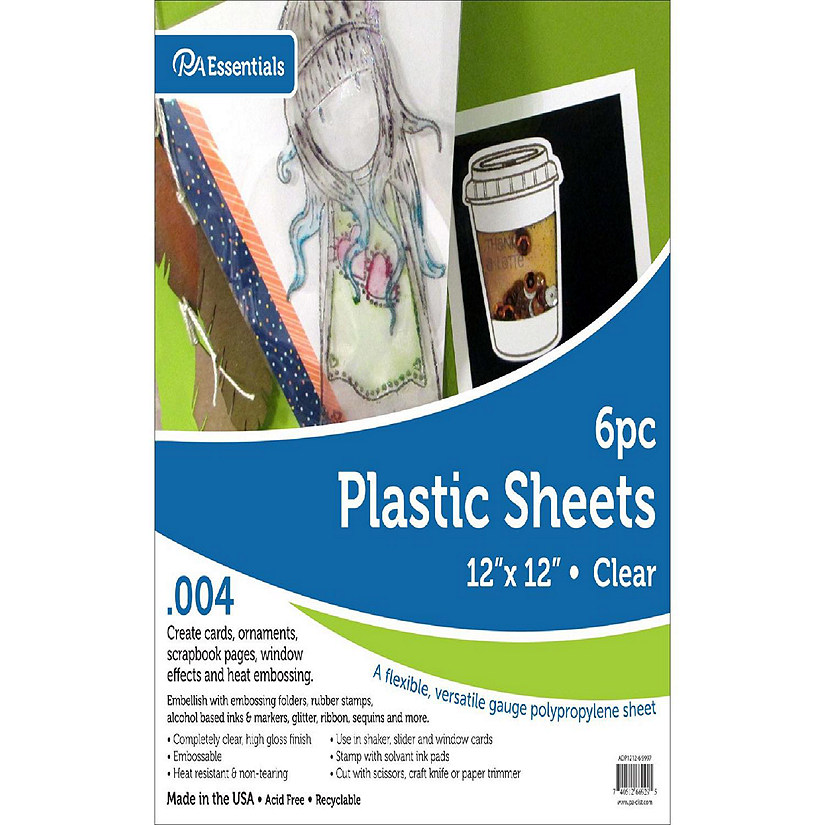 Plastic Sheet 12x12 .004" Clear 6pc Image