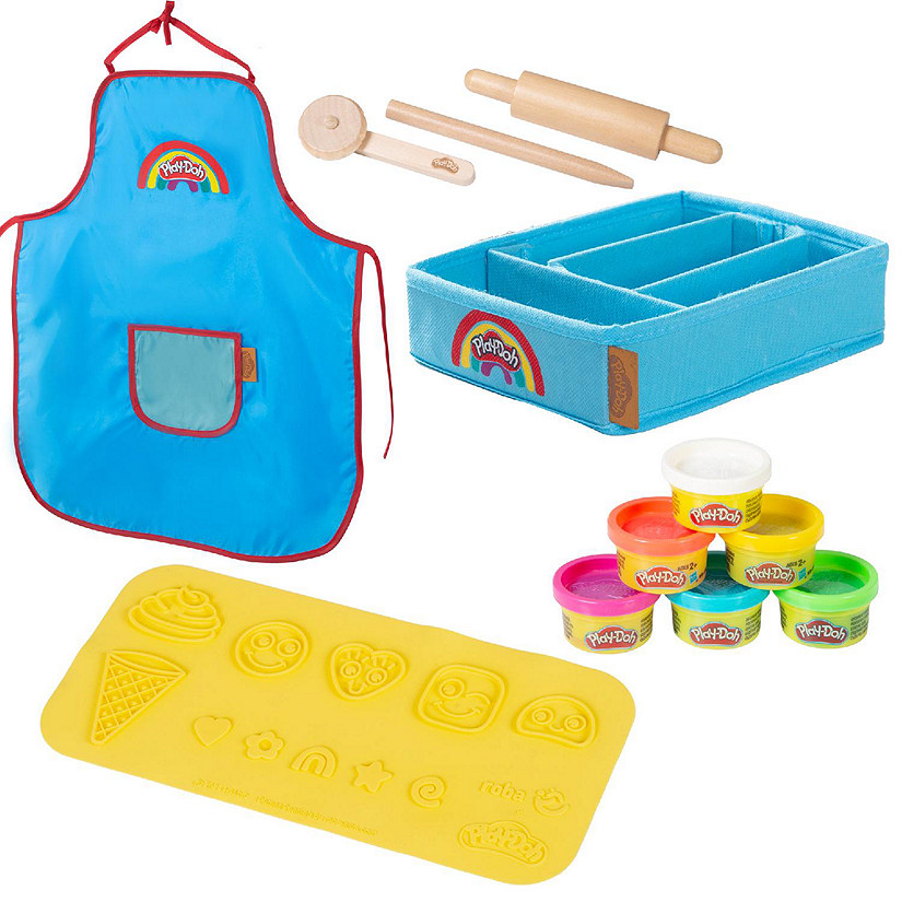 Play-Doh Creative Set: 6 Colors, Storage Box, Apron, Tools, 3D Mat, Kids 3+ Image
