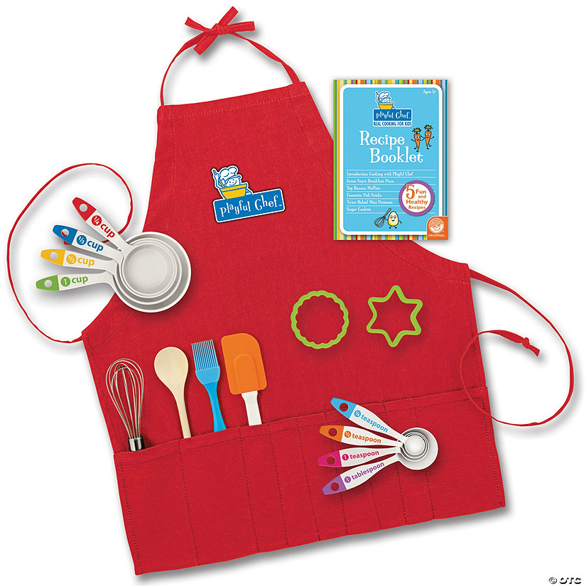 Playful Chef Baking Set with Red Apron Image