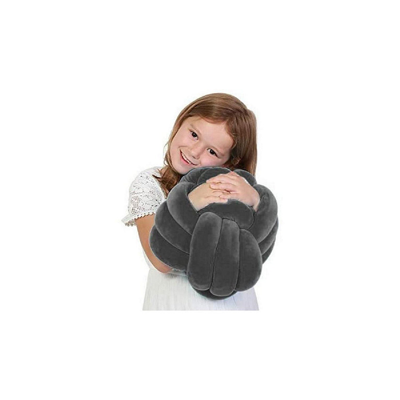 Playlearn 10-in Grey Cuddle Ball Sensory Pillow Image