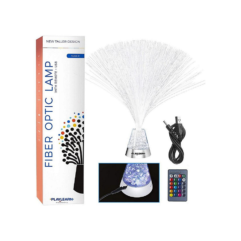 Playlearn 14-in LED Fiber Optic Lamp with Remote Image
