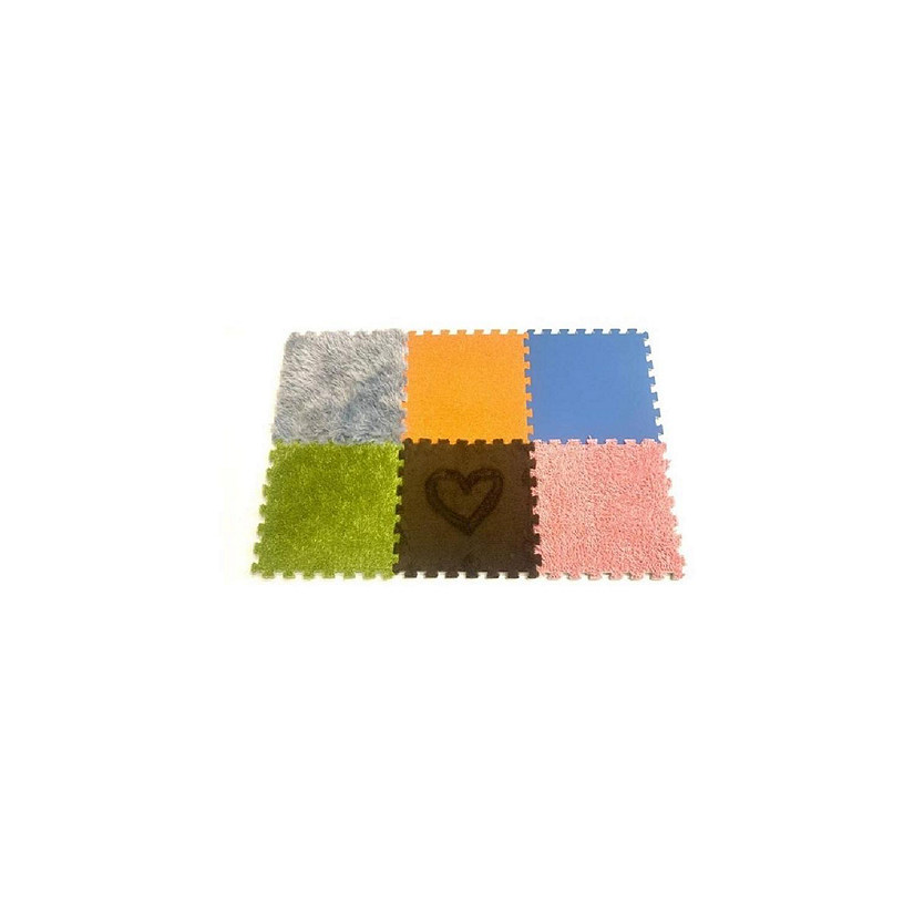 Playlearn Textured Floor Mat Puzzle - 6 Pack Image