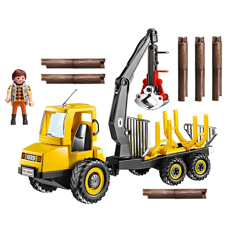 Playmobil 6813 Timber Transporter with Crane Building Set Image