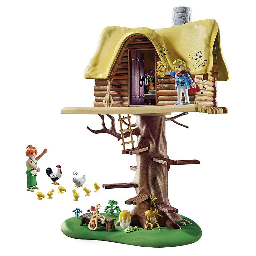Playmobil 71016 Asterix: Cacofonix With Treehouse Building Set Image