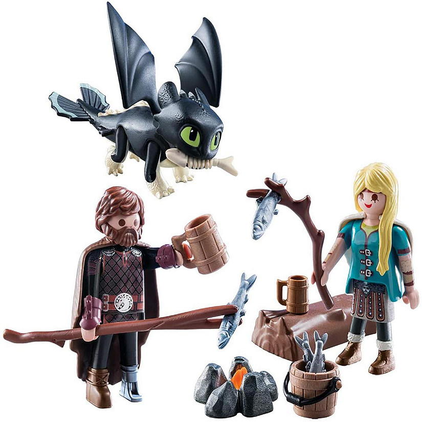 Playmobil How to Train Your Dragon III Hiccup & Astrid with Baby Dragon Image