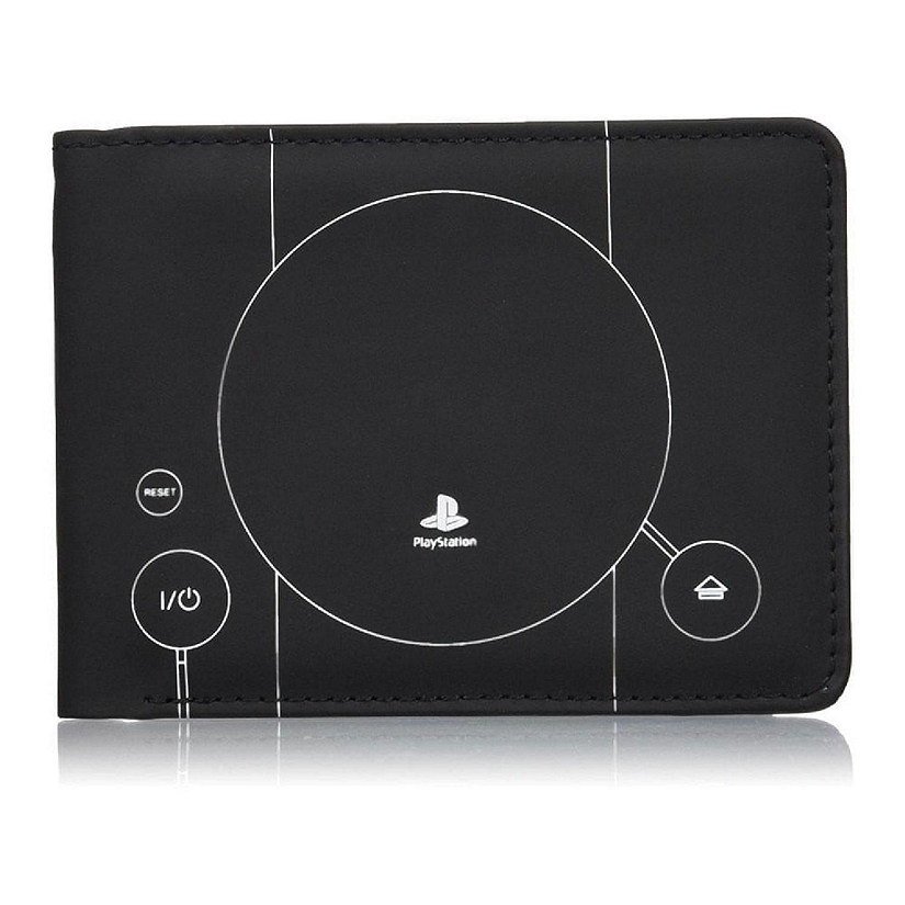 PlayStation PS1 Console Men's Bi-Fold Wallet Black Image