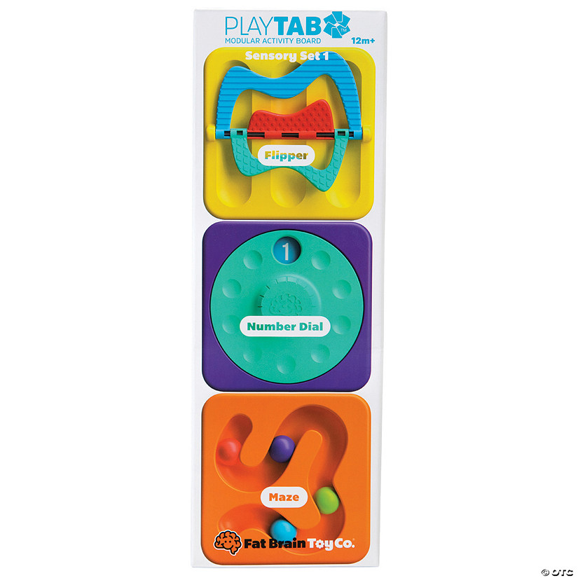 PlayTab Tiles 3-Pack: Flippy, Loopy Beads &amp; Numbers Sensory Set Image