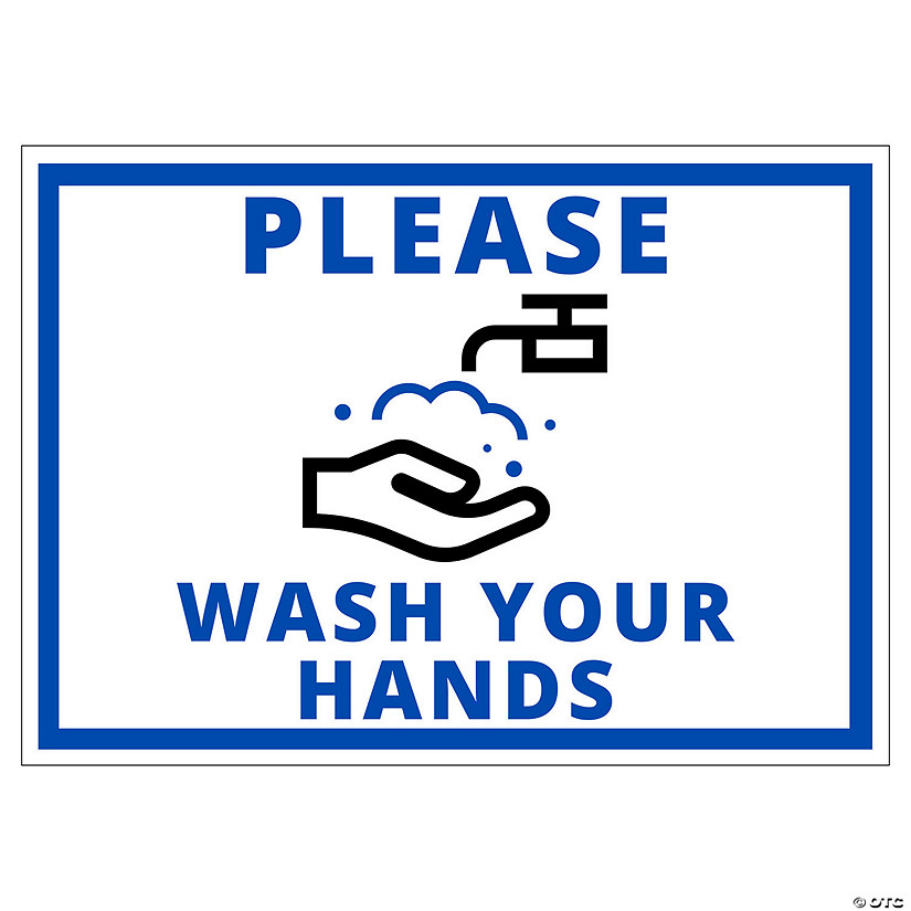 Please Wash Your Hands Peel & Stick Decals - 5 Pc. Image