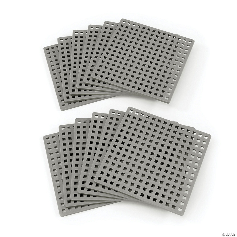 Plus-Plus&amp;#174; Baseplates, Classroom Pack, Gray, Set of 12 Image