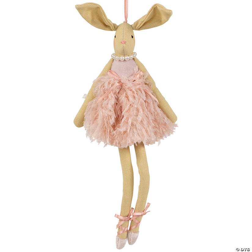 Plush Ballerina Bunny Easter Wall Decoration - 13" Image