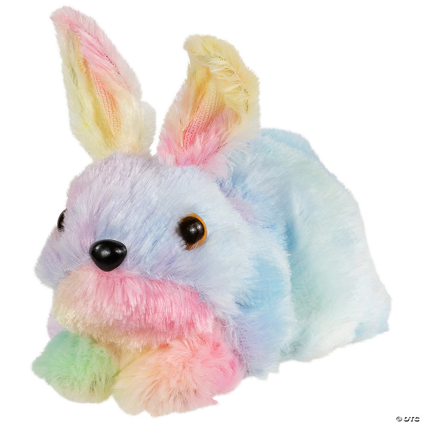 Plush Easter Bunny Tabletop Figurine - 7" - Multi-Color Image