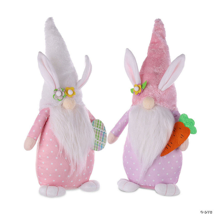 Plush pink easter gnome shelf sitter (set of 2) Image