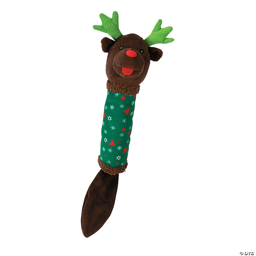 stuffed reindeer dog toy