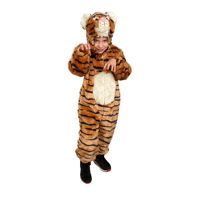Plush Tiger Costume - Kids T2 Image