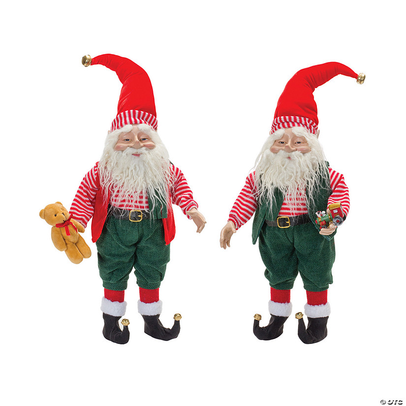 Plush Toy Shop Santa (Set Of 2) 20"H Polyester Image