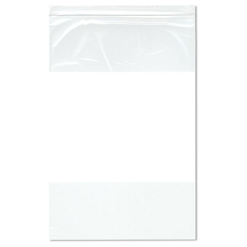 Plymor 10" x 15" (Pack of 200), 2 Mil White-Block Zipper Reclosable Plastic Bags Image