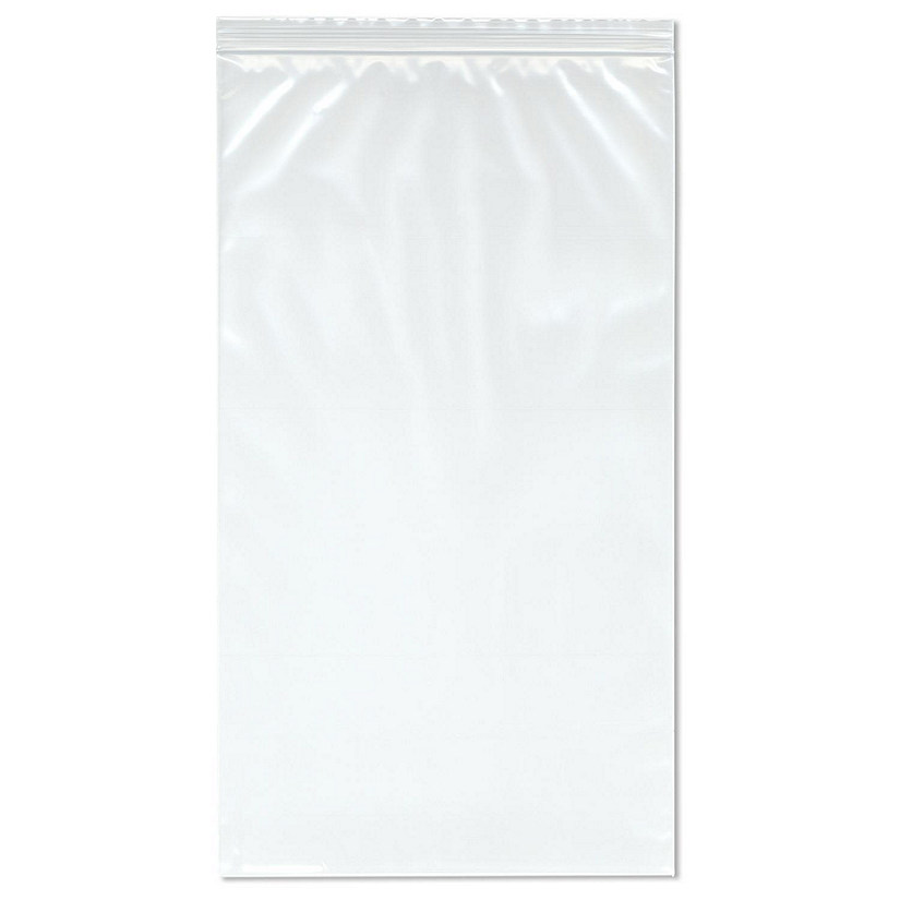 Plymor 10" x 18" (Pack of 50), 4 Mil Heavy Duty Zipper Reclosable Plastic Bags Image