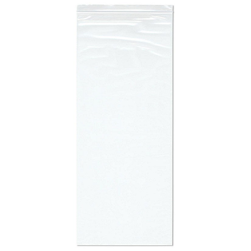 Plymor 10" x 24" (Pack of 100), 2 Mil Zipper Reclosable Plastic Bags Image