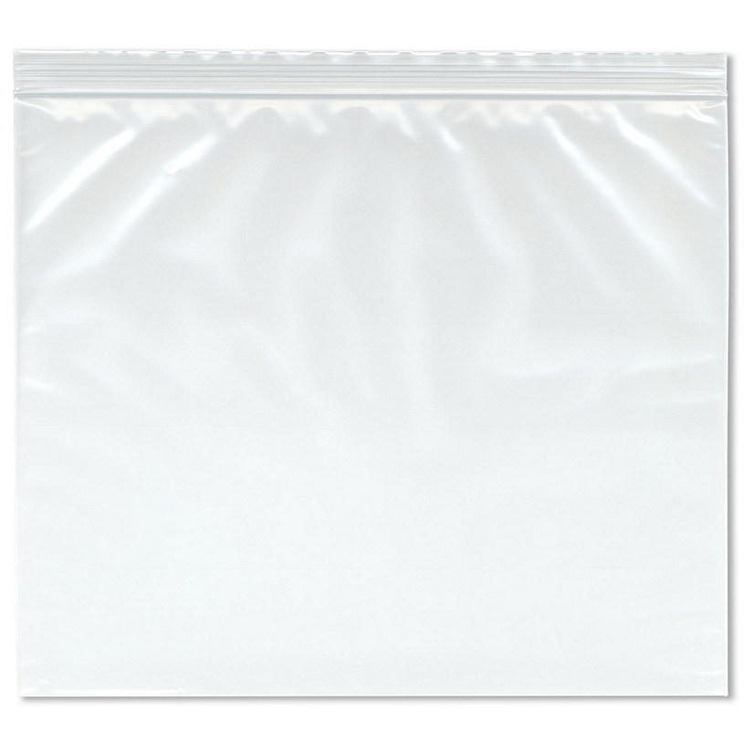 Plymor 12" x 10" (Pack of 100), 4 Mil Heavy Duty Zipper Reclosable Plastic Bags Image