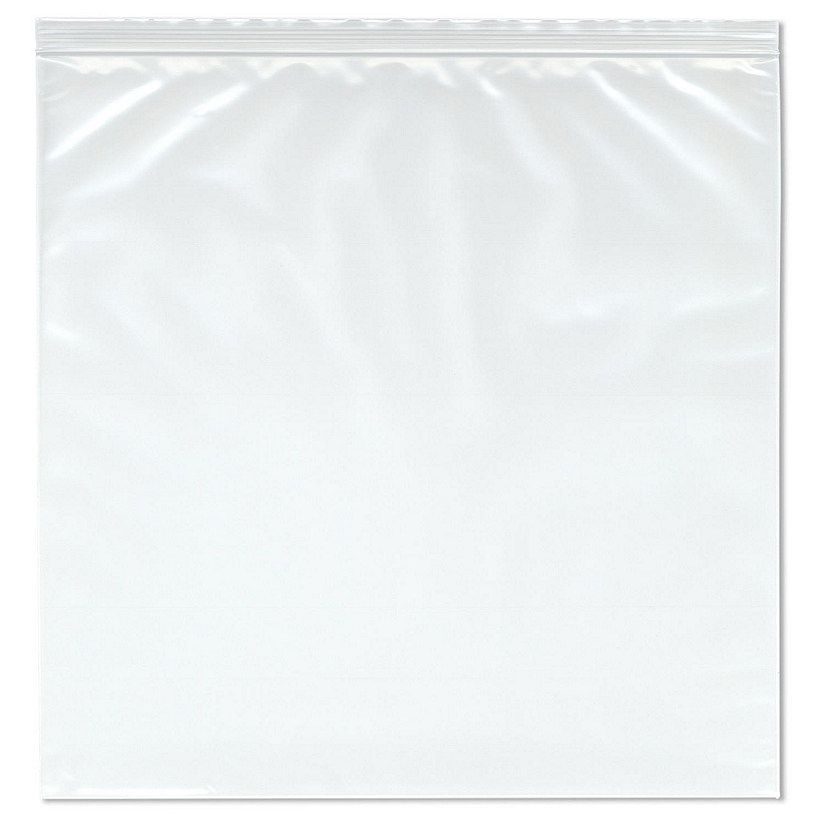 Plymor 16" x 16" (Pack of 50), 4 Mil Heavy Duty Zipper Reclosable Plastic Bags Image