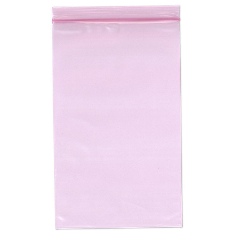 Plymor 5" x 8" (Pack of 100), 4 Mil Heavy Duty Anti-Static Zipper Reclosable Plastic Bags Image