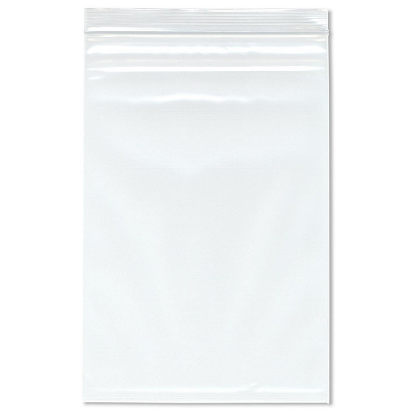 Plymor 8" x 12" (Case of 1,000), 4 Mil Heavy Duty Zipper Reclosable Plastic Bags Image