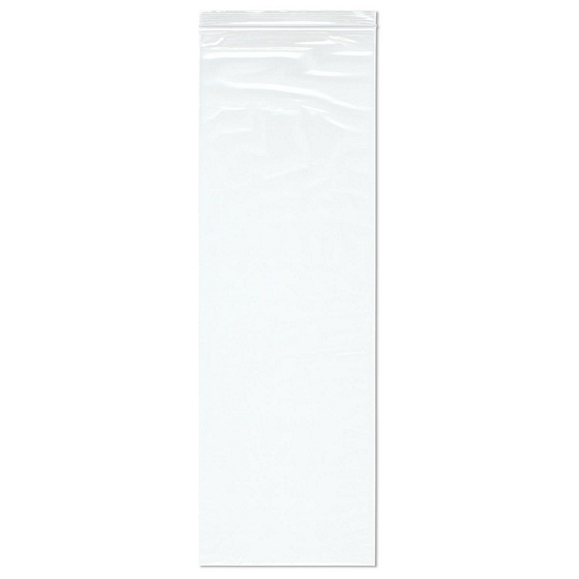 Plymor 8" x 24" (Pack of 100), 2 Mil Zipper Reclosable Plastic Bags Image