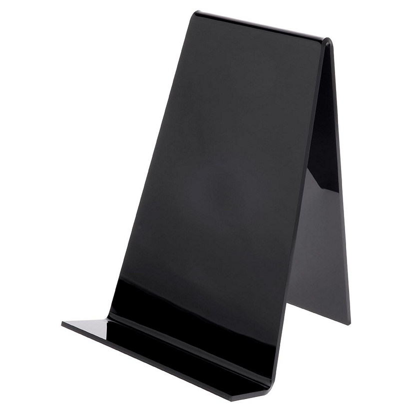 Plymor Black Acrylic Book Easel with 1.875" Flat Ledge, 8.25" W x 7.75" D x 10.75" H Image