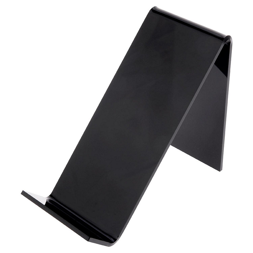 Plymor Black Acrylic Cell Phone Display Stand / Easel, 2.5" W x 5" D x 4.5" H (2 Pack) Image