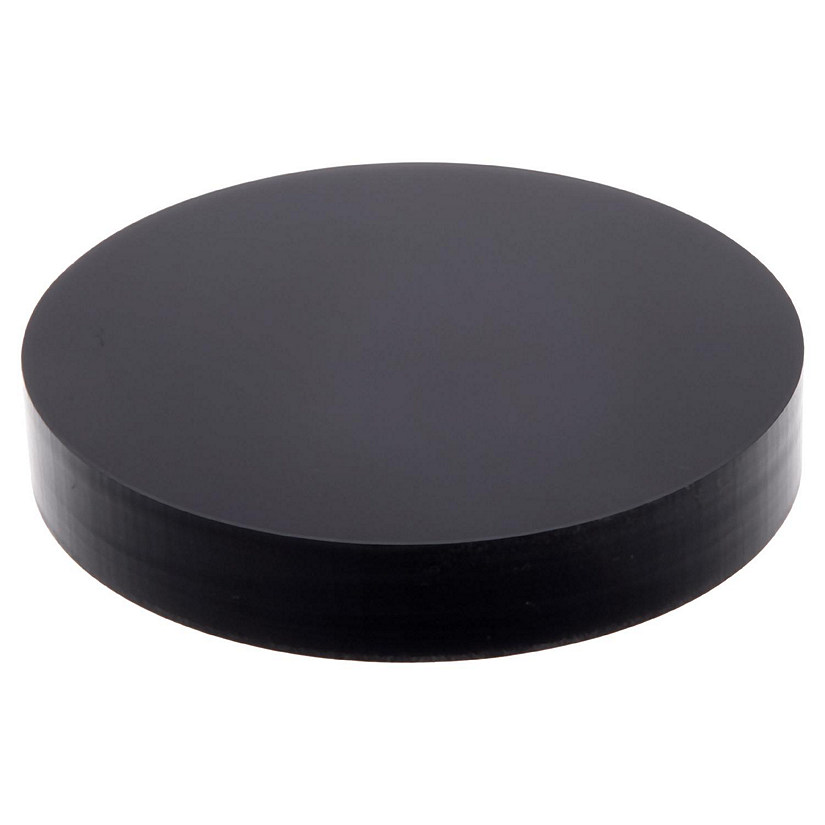 Plymor Black Acrylic Round Standard-Edge Display Base, 2" W x 2" D x 0.375" H, Pack of 12 Image