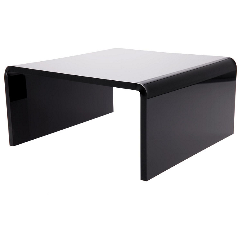 Plymor Black Acrylic Short Square Display Riser, 5" H x 10" W x 10" D