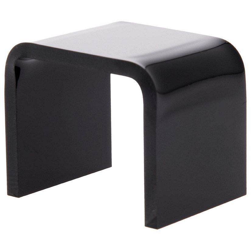 Plymor Black Acrylic Square Display Riser, 1" H x 1.38" W x 1" D (3/32" thick) (2 Pack) Image