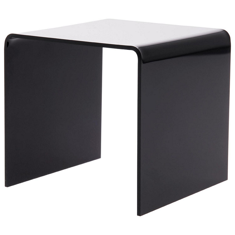 Plymor Black Acrylic Square Display Riser, 4" H x 4" W x 4" D (1/8" thick) (2 Pack) Image