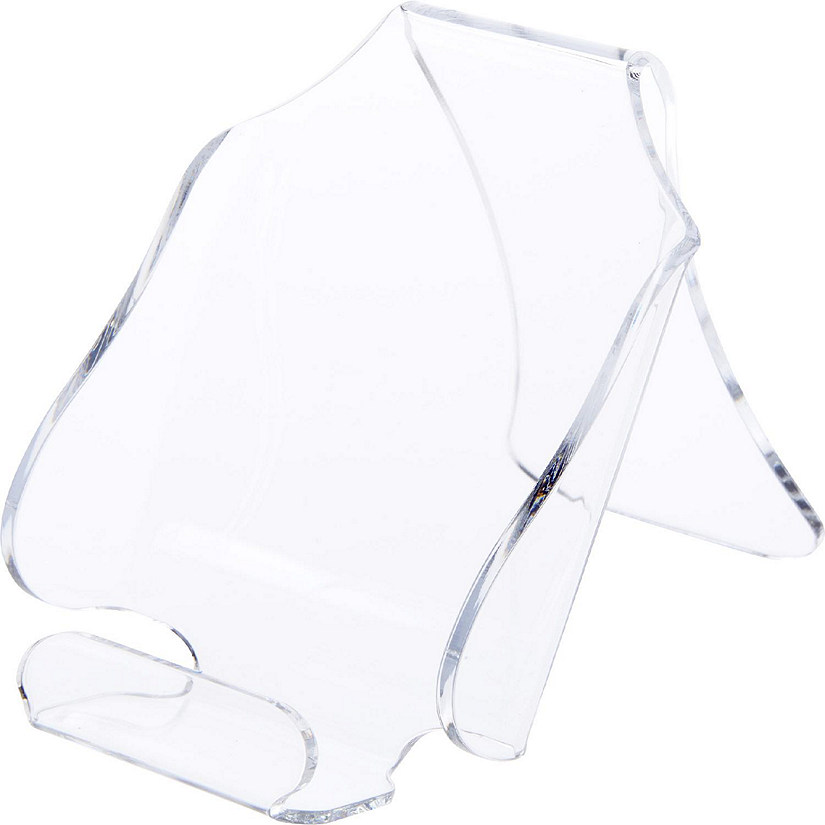 Plymor Clear Acrylic Cell Phone Display Stand / Easel, 2.75" W x 5" D , 5.25" H (6 Pack) Image