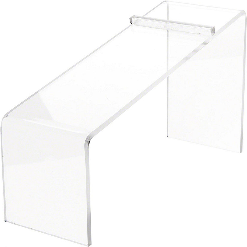 Plymor Clear Acrylic Elevated Heel Shoe Display Riser, 3" W x 9" D x 5" H (2 Pack) Image