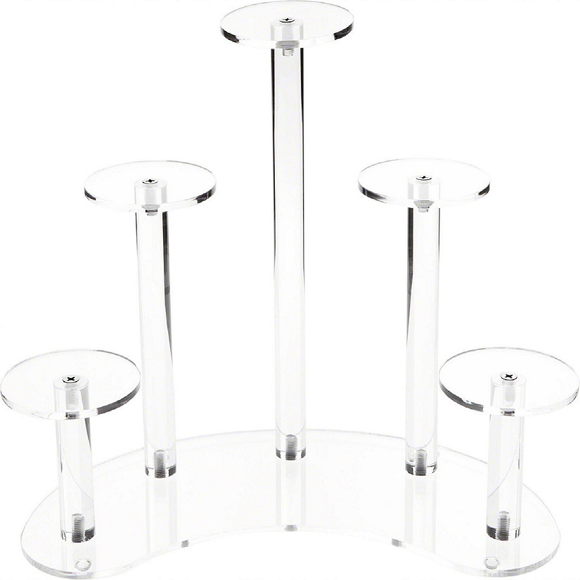 Plymor Clear Acrylic Multi-Pedestal Display Riser, 12.5 inches (Height) x 16.5 inches (Width) x 9 inches (Depth) Image