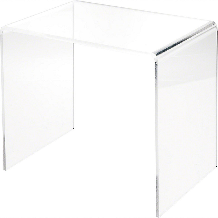 Plymor Clear Acrylic Rectangular Display Riser, 8 inch Height x 12 inch Width x 8 inch Depth (1/4 inch thick) (3 Pack) Image