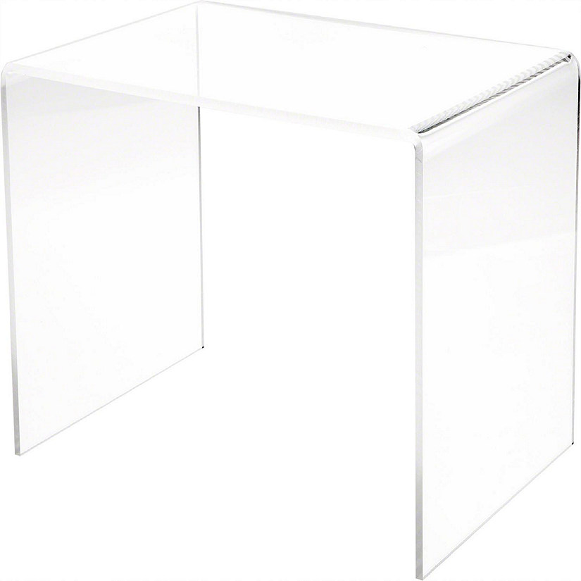 Plymor Clear Acrylic Rectangular Display Riser, 9 inch Height x 13.5 inch Width x 9 inch Depth (1/4 inch thick) (3 Pack) Image