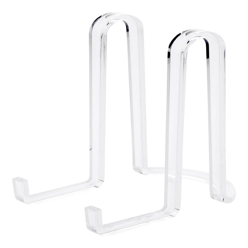 Plymor Clear Acrylic Ribbon-Style Display Easel, 7.5" H x 4" W x 6" D (3 Pack) Image