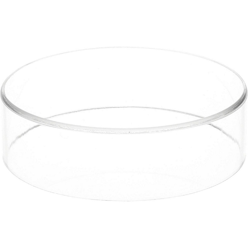 Plymor Clear Acrylic Round Cylinder Display Riser, 2 inches (Height) x 7 inches (Depth) (2 Pack) Image