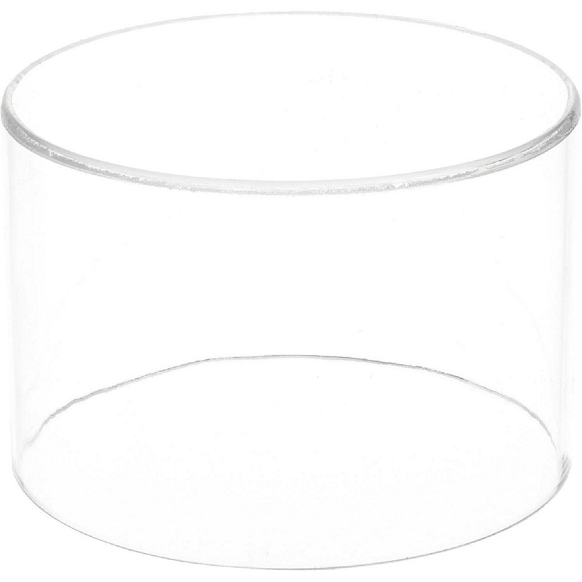 Plymor Clear Acrylic Round Cylinder Display Riser, 4 inches (Height) x 6 inches (Depth) Image