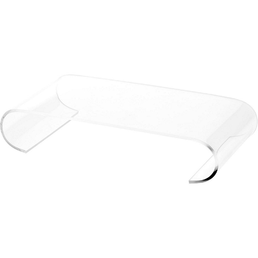 Plymor Clear Acrylic Scroll-shaped Display Riser, 1.75" H x 8.5" W x 4.5" D (2 Pack) Image