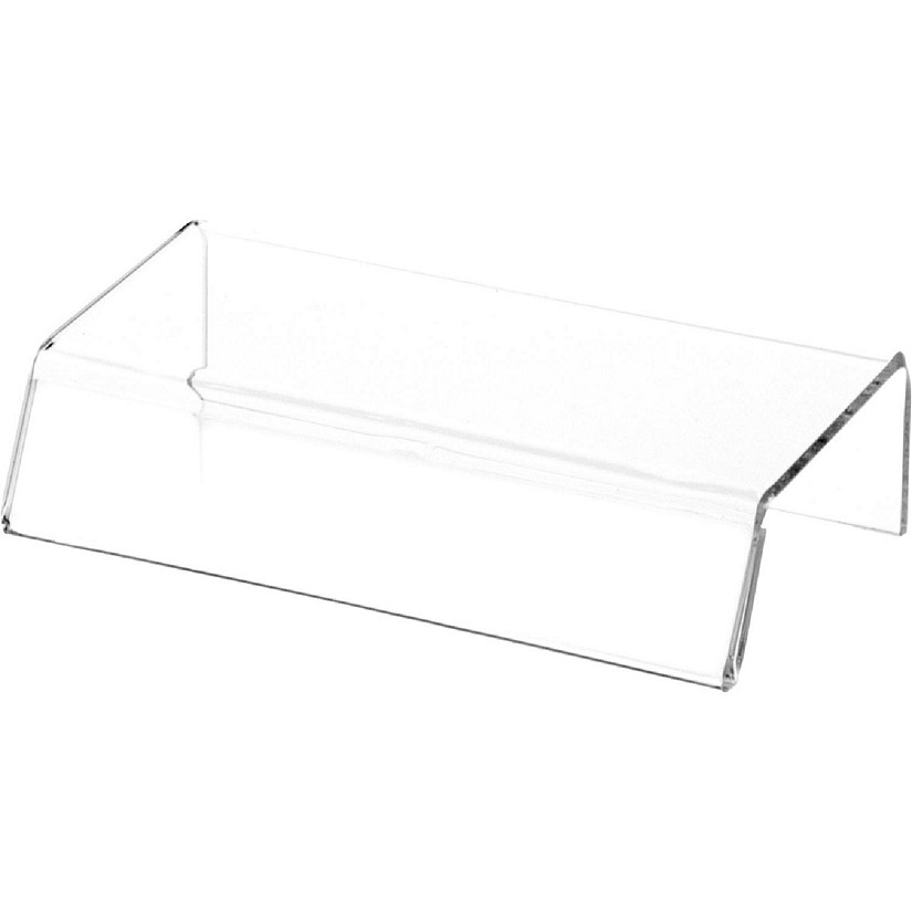 Plymor Clear Acrylic Sign-Holder Display Riser, 1.25" H x 5" W x 2.75" D (1" x 5" Sign) Image