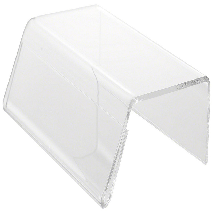 Plymor Clear Acrylic Sign-Holder Display Riser, 1.75 inch H x 6 inch W x 4.25 inch D (1.5 inch x 6 inch Sign) (2 Pack), Adult Unisex, Size: 1.75 x 6 x