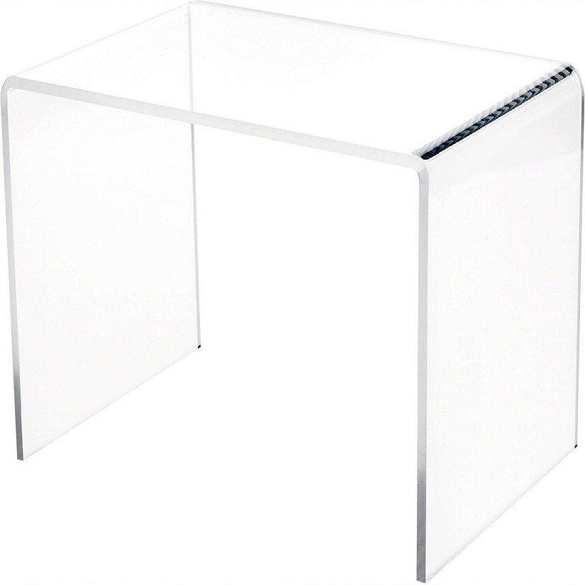 Plymor Clear Acrylic Small Rectangular Display Riser, 7 inch Height x 10.5 inch Width x 7 inch Depth (1/4 inch thick) (3 Pack) Image