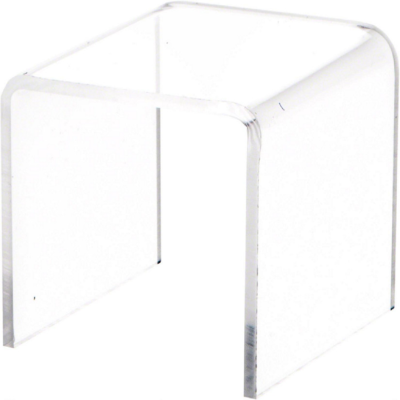 Plymor Clear Acrylic Square Display Riser, 2" H x 2" W x 2" D (3/32" thick) (3 Pack) Image