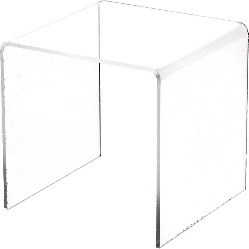 Plymor Clear Acrylic Square Display Riser, 5" H x 5" W x 5" D (1/8" thick) (3 Pack) Image