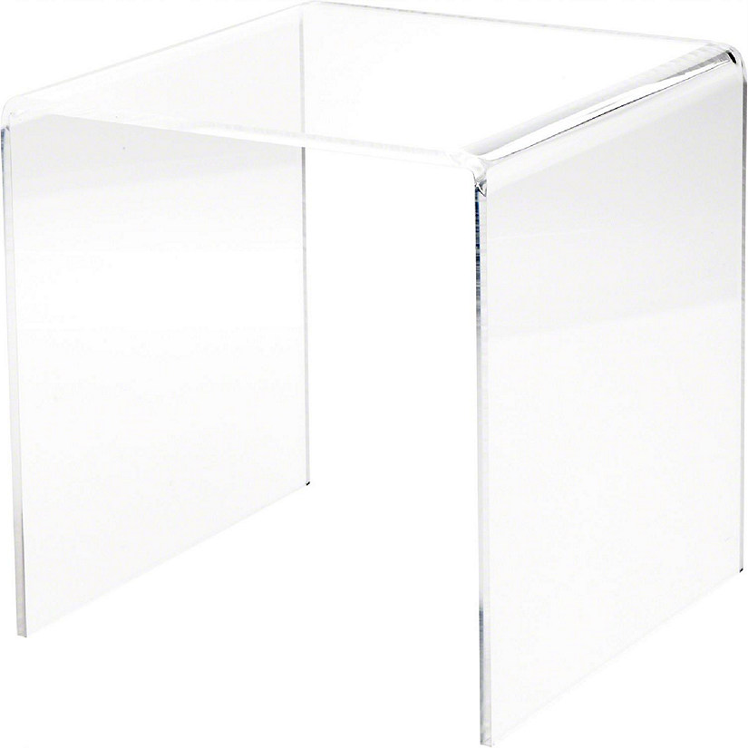 Plymor Clear Acrylic Square Display Riser, 9" H x 9" W x 9" D (1/4" thick) (2 Pack) Image